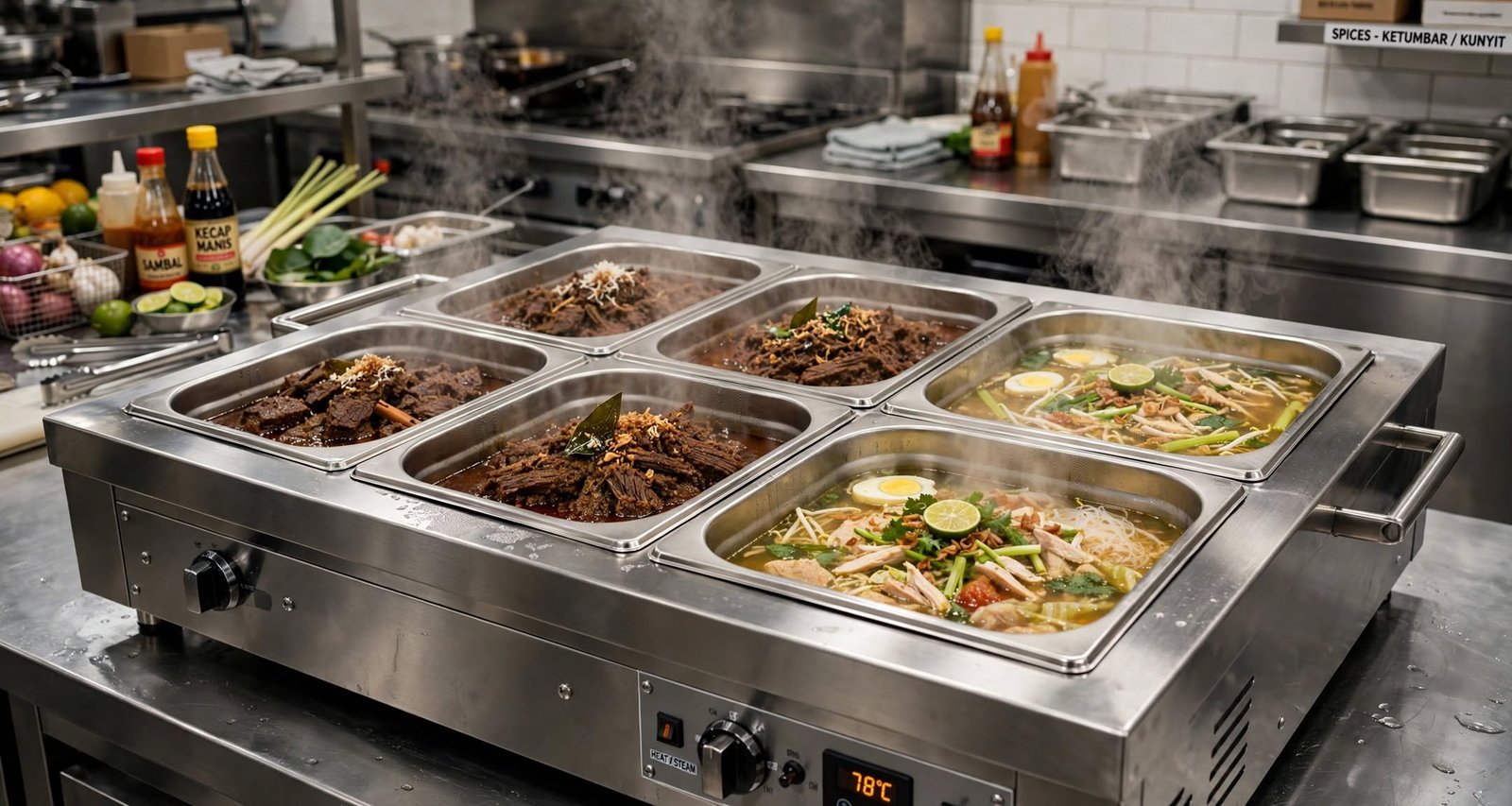 Chafing Dish lebih baik tutup kaca atau stainless full