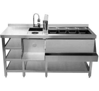jual meja stainless custom untuk bar dan coffee shop