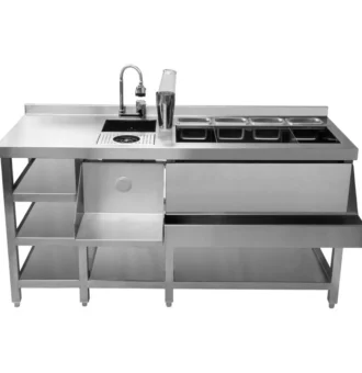 jual meja stainless custom untuk bar dan coffee shop