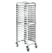 jual gastronorm bakery trolley stainless steel untuk toko kue