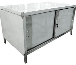 meja lemari stainless steel cabinet custom