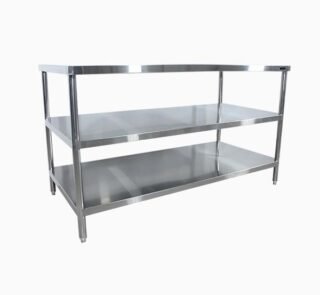 meja stainless steel 3 susun foodgrade