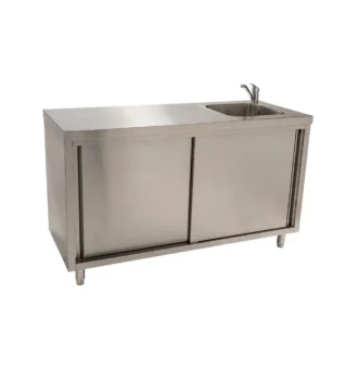 sink cabinet stainless untuk toko franchise