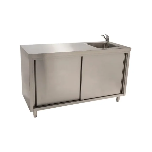 sink cabinet stainless untuk toko franchise
