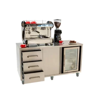 cabinet coffee station stainless steel dapat di custom