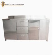 meja cabinet stainless 3 laci untuk dapur cafe