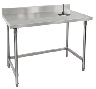 supplier meja stainless steel beard papa