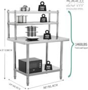 worktable stainless steel untuk dapur hotel