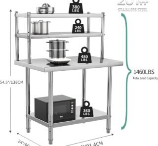 worktable stainless steel untuk dapur hotel