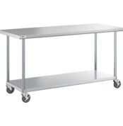 mobile table stainless custom