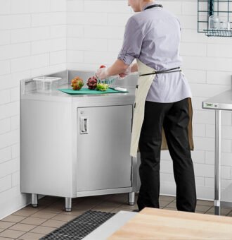 cabinet sudut stainless untuk dapur restoran