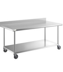 mobile table stainless dengan roda