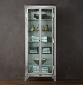 Lemari Penyimpanan Bahan Kimia Pintu Kaca Stainless