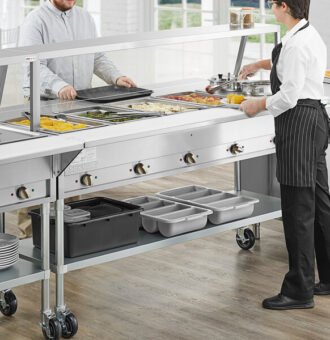 Dry Heat Bain Marie with Square Glass Open Front