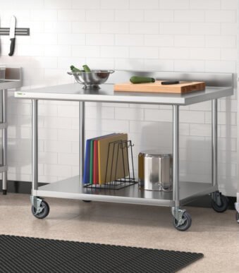 Meja Stainless Mobile (Dengan Roda)