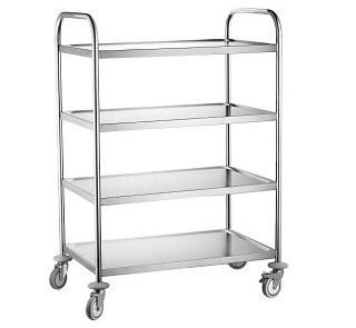 Troli Stainless 4 Susun Custom Untuk Resto dan Hotel