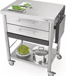 Meja Dorong 3 Susun Laci Stainless Troli Makanan Food Trolley