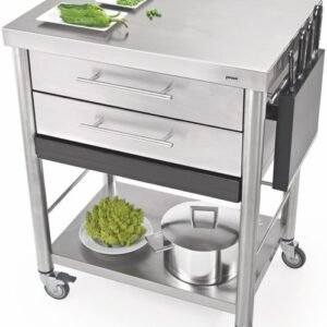 Meja Dorong 3 Susun Laci Stainless Troli Makanan Food Trolley