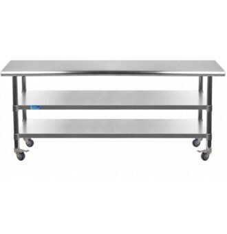 Meja Stainless Ada Roda Table 3 Tingkat