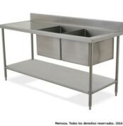 DOUBLE SINK WITH BACKSPLASH / BAK CUCI PIRING