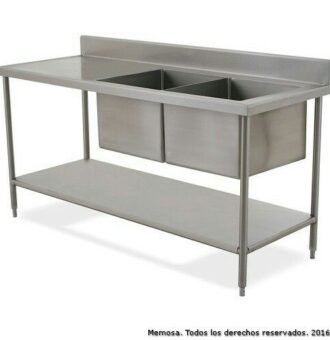 DOUBLE SINK WITH BACKSPLASH / BAK CUCI PIRING