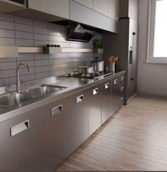 Kitchen Set Stainless Steel Rumah Custom Ukuran