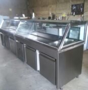 Custom Bain Marie Counter Mesin Penghangatpemajang Makanan Siap Saji