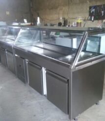 Custom Bain Marie Counter Mesin Penghangatpemajang Makanan Siap Saji