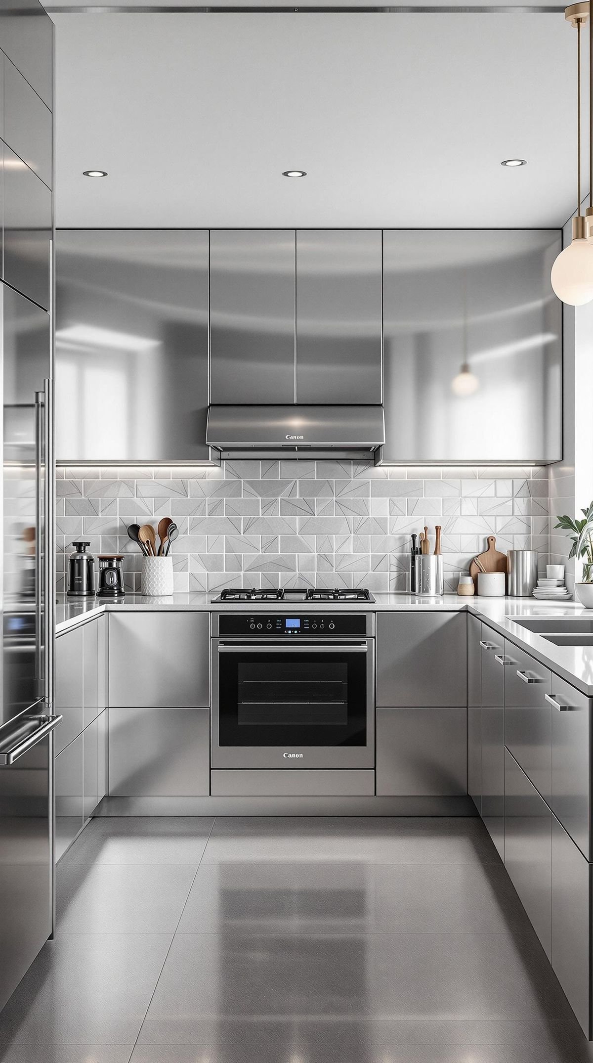 Tampil Mewah dan Profesional dengan Kitchen Set Stainless Steel Modern. Tampil Mewah dan Profesional dengan Kitchen Set Stainless Steel Modern.