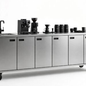 meja cabinet mobile dengan material full stainless steel